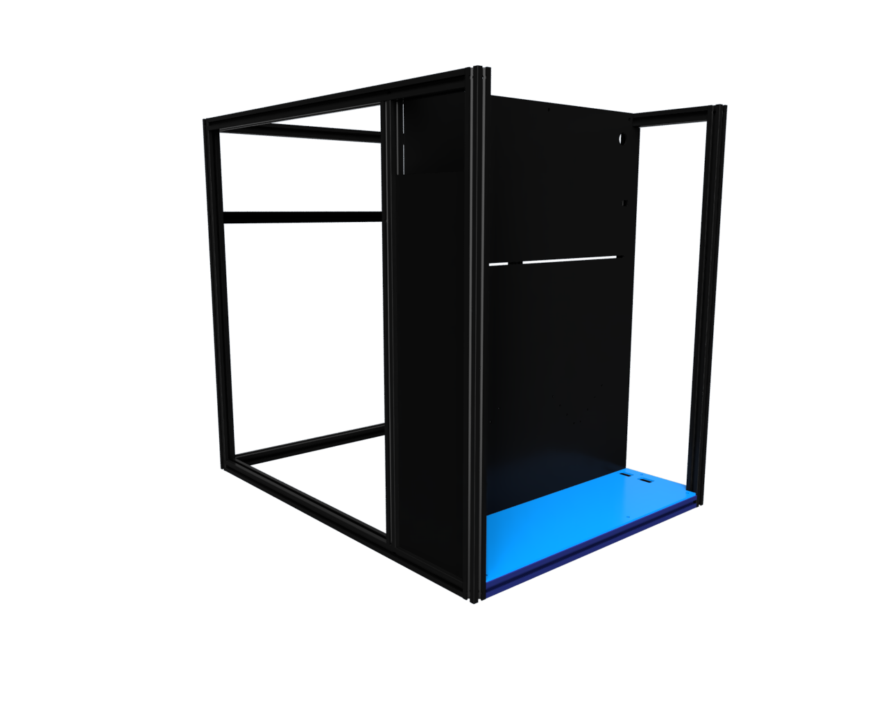 Step 9 – Install lower electronics panel and bottom extrusion